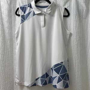 Slazenger White‎ collared Golf Tank top Size L